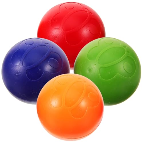 FUNOMOCYA 4 Stück Bunte Hand-Shaker Bälle Maracas für Kleinkinder Leichtes Tragbares Musikinstrument Pädagogisches Rhythmusspielzeug für Musikförderung und Eltern-Junge Mädchen-interaktion von FUNOMOCYA