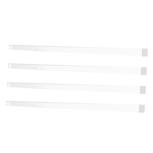 FUNOMOCYA 4 Stück Crystal Mahjong Push Stick Lang Schwarz Transparent Mahjong Zubehör für Präzises Schieben Anordnen und Heimgebrauch Modernes Design für Chinesisches Spiel von FUNOMOCYA