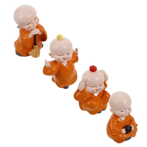FUNOMOCYA 4 Stück Harz-mönch, Schreibtisch-Ornament, Kleiner Mönch, Auto-Dekoration, Miniatur-mönch, Tischdekoration, Harz-mönch, Heimdekoration, Kleiner Mönch, Armaturenbrett-Ornament FUNOMOCYA 4 Stück Harz-mönch, Schreibtisch-Ornament, Kleiner Mönch, Auto-Dekoration, Miniatur-mönch, Tischdekoration, Harz-mönch, Heimdekoration, Kleiner Mönch, Armaturenbrett-Ornament von FUNOMOCYA