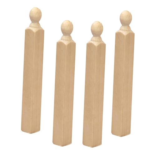 FUNOMOCYA 4 Stück Maßstab für Puppenhaus DIY Unbehandelte Holzpfeiler für Miniatur Garten und Mini Haus Dekoration Bemalbar Detailreiche Handwerkszubehör für Puppenhausmöbel FUNOMOCYA 4 Stück Maßstab für Puppenhaus DIY Unbehandelte Holzpfeiler für Miniatur Garten und Mini Haus Dekoration Bemalbar Detailreiche Handwerkszubehör für Puppenhausmöbel von FUNOMOCYA