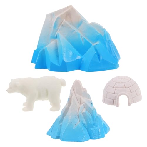 FUNOMOCYA 4 Stück Mini Igloo Modell mit Realistischen Schneehäusern und Eisbär Figuren mit Mini Eisbären und Polarlandschaft Detailreiche Polar Dekoration für Puppenhäuser FUNOMOCYA 4 Stück Mini Igloo Modell mit Realistischen Schneehäusern und Eisbär Figuren mit Mini Eisbären und Polarlandschaft Detailreiche Polar Dekoration für Puppenhäuser von FUNOMOCYA
