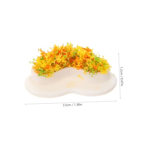 FUNOMOCYA 4 Stück Miniatur Bank Teilig Miniaturmöbel Deko für Puppenhaus Gartenbänke mit Blumenbeetdetail Lebensecht für Puppenhaus Zubehör und Miniatur Landschaft Dekoration von FUNOMOCYA