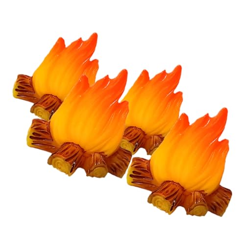 FUNOMOCYA 4 Stück Miniatur Campfire Modell Künstliches Feuer für Puppenhaus Dekoration Realistisches Ornament für Miniatur Landschaften und Wichtelzubehör FUNOMOCYA 4 Stück Miniatur Campfire Modell Künstliches Feuer für Puppenhaus Dekoration Realistisches Ornament für Miniatur Landschaften und Wichtelzubehör von FUNOMOCYA