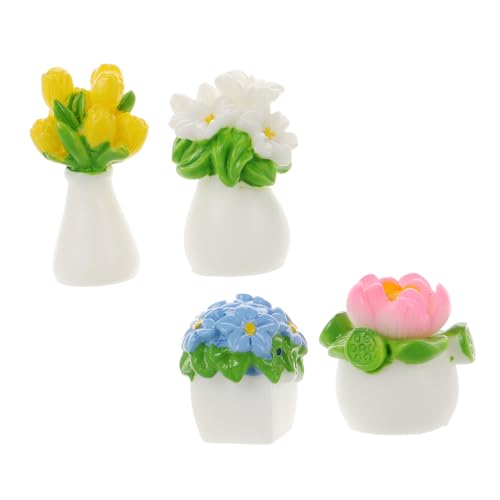 FUNOMOCYA 4 Stück Miniatur Puppenhaus Blumen Topf Teiliges Lebensechte Miniatur Bonsai Modelle Realistische Kleine Topfpflanzen Dekoration für Puppenhaus Sandtisch und Mikrolandschaft FUNOMOCYA 4 Stück Miniatur Puppenhaus Blumen Topf Teiliges Lebensechte Miniatur Bonsai Modelle Realistische Kleine Topfpflanzen Dekoration für Puppenhaus Sandtisch und Mikrolandschaft von FUNOMOCYA