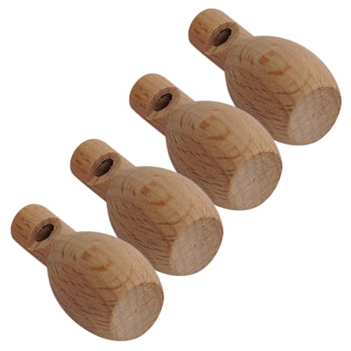 FUNOMOCYA 4 Stück Natürliche Unbehandelte Holzpfeifen für DIY Mini musikinstrument Pädagogisches Fingerfertigkeit und Musikalischer Früherziehung Sicher und Kompakt von FUNOMOCYA