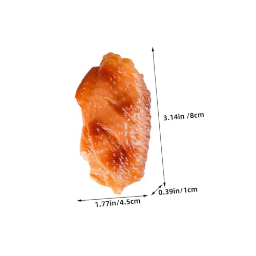 FUNOMOCYA 4 Stück Realistische PVC Hähnchenflügel Künstliche Lebensmittel Deko Leichtes Lebensechtes Modell für Zuhause Party und Unterricht von FUNOMOCYA
