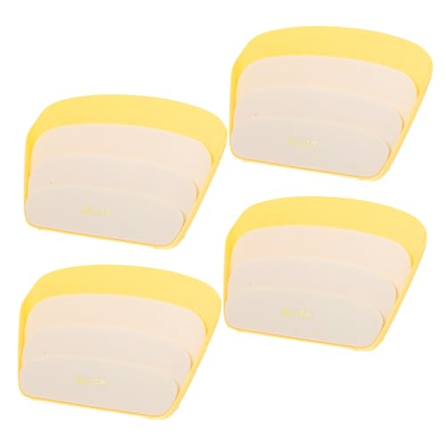 FUNOMOCYA 4 Stück Spielkartenhalter aus Stabilem Kunststoff Freihändiger Kartenhalter für Senioren und Erwachsene Praktischer Kartenständer zum Aufstellen Karten Hand Gelb von FUNOMOCYA