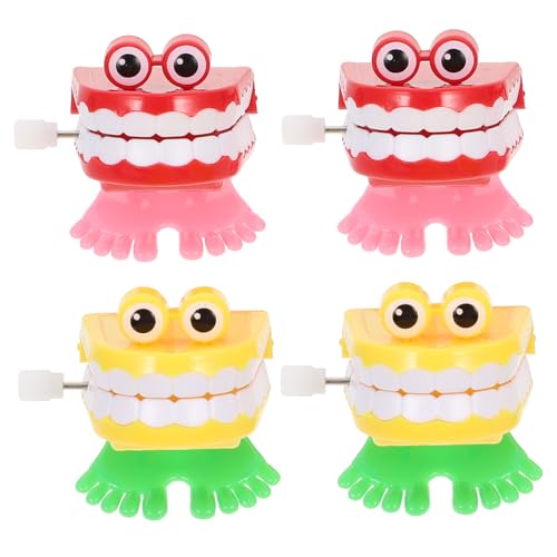 FUNOMOCYA 4 Stück Springgeister -zähnespielzeug Springen Gastgeschenke Für Kindergeburtstage Kleine Spielsachen Für Kauende Zähne -Stuffers Abs von FUNOMOCYA
