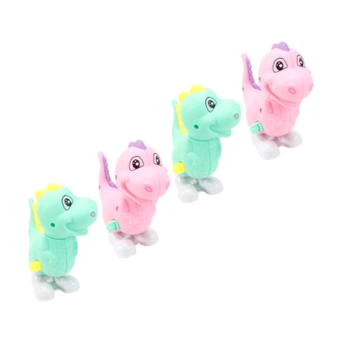 FUNOMOCYA 4 Stück Teiliges Aufziehspielzeug Dinosaurier Bunte Cartoon Figuren Lustiges Wind up für Ab Jahren für Spielerisches Lernen und Motorikförderung Zufällige Farbe Zufällige Farbe von FUNOMOCYA