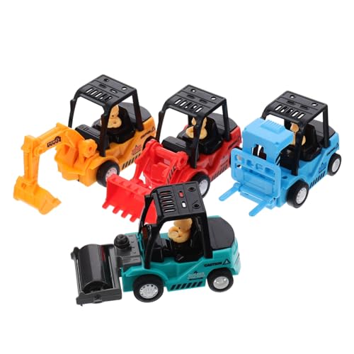FUNOMOCYA 4 Stück Teiliges Bagger Modellautos für Drinnen und Draußen Mechanische Spielzeuge Kreativität und Interaktion Sicher und Langlebig von FUNOMOCYA