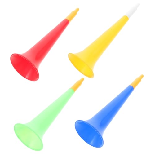 FUNOMOCYA 4 Stück Teiliges Fußball Tröten Bunte Sportlärm Horn für Laute Vuvuzela für Sportveranstaltungen Party Anfeuerungsgerät Vielseitig Einsetzbar für Spiele und Feiern von FUNOMOCYA
