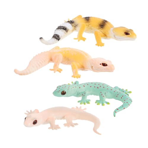 FUNOMOCYA 4 Stück Teiliges Gecko Tiermodell aus Stabilem Kunststoff Realistische Reptilienfiguren mit Glatter Oberfläche Pädagogisches für Gartendekoration FUNOMOCYA 4 Stück Teiliges Gecko Tiermodell aus Stabilem Kunststoff Realistische Reptilienfiguren mit Glatter Oberfläche Pädagogisches für Gartendekoration von FUNOMOCYA