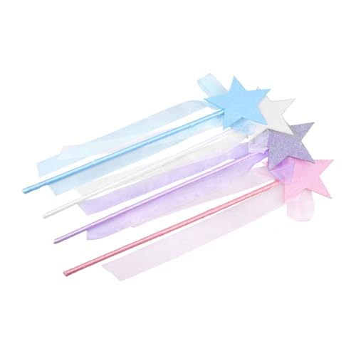 FUNOMOCYA 4 Stück Teiliges Glitzer Stern Zauberstäbe für Mädchen Bunte Engel Feenstäbe Vielseitige Zauberstäbe für Halloween Party Geburtstag und Cosplay Leicht und Dekorativ FUNOMOCYA 4 Stück Teiliges Glitzer Stern Zauberstäbe für Mädchen Bunte Engel Feenstäbe Vielseitige Zauberstäbe für Halloween Party Geburtstag und Cosplay Leicht und Dekorativ von FUNOMOCYA
