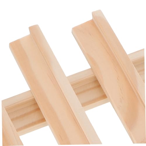 FUNOMOCYA 4 Stück Teiliges Holz Domino Halter Multifunktionale Aufbewahrung Natürlicher Holzständer für DIY Buchstaben Display Praktisches Spiele Zubehör zur Heimdekoration von FUNOMOCYA