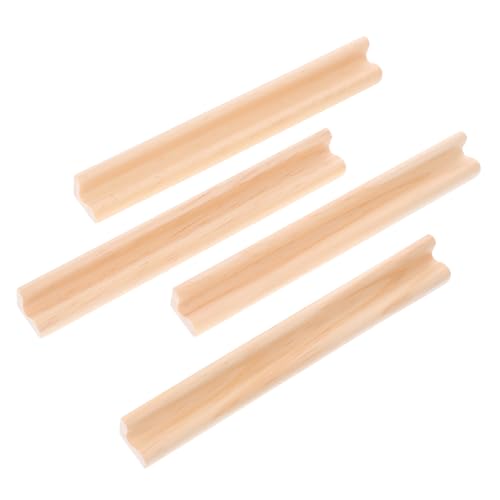 FUNOMOCYA 4 Stück Teiliges Holz Domino Karten Ständer mit Glatten Kanten Dekorative Holz Domino Halter für Schreibtisch und DIY Buchstaben Display für Spiele und Lernzwecke von FUNOMOCYA