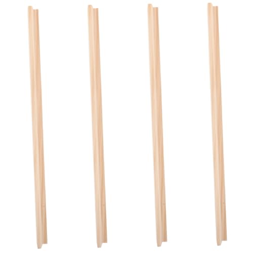 FUNOMOCYA 4 Stück Teiliges Holz Domino Tabletts Roh Vielseitige Spielsteinhalter für Domino Mahjong Mexican Train Multifunktionale Spielzubehörhalter für Bastelprojekte von FUNOMOCYA