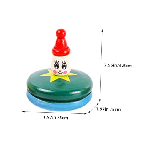 FUNOMOCYA 4 Stück Teiliges Holz Karikatur Handbetriebene Gyro Toys für Leichtes Interaktives Indoor und Outdoor Fördert Feinmotorik und Geschenkidee für Geburtstage von FUNOMOCYA