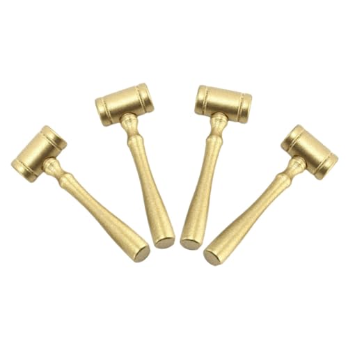 FUNOMOCYA 4 Stück Teiliges Holzrichterhammer Klein Klarer Auktionshammer für Geeignet für Richter Kostüm Rollenspiel und für Jungen und Mädchen von FUNOMOCYA