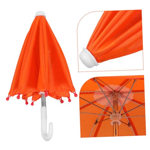 FUNOMOCYA 4 Stück Teiliges Mini Puppenregenschirm Aufklappbar Bunte Sonnenschirme für Amerikanische Puppen Detailgetreu für Puppenhaus Dekoration und Rollenspiele von FUNOMOCYA