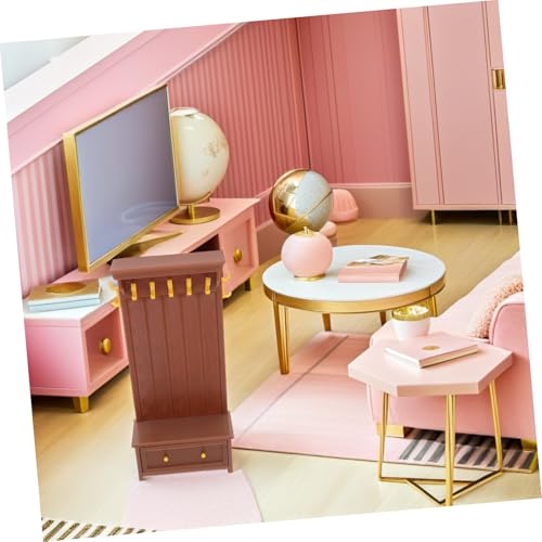 FUNOMOCYA 4 Stück Teiliges Miniatur Puppenhaus Möbel Vintage Aufbewahrungsschrank mit Regal und Schublade Realistische Miniatur Schlafzimmermöbel für Puppenhaus Dekoration und Rollenspiel von FUNOMOCYA