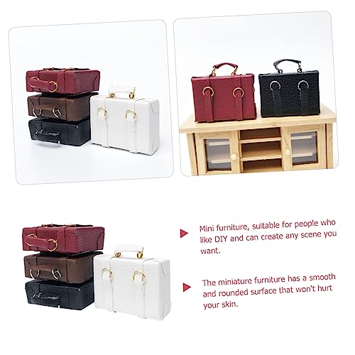 FUNOMOCYA 4 Stück Teiliges Miniatur Vintage Koffer Puppenhaus Dekoration Handgefertigte Mini Reisekoffer Nostalgische Deko für Wohnzimmer und Schlafzimmer Zufällige Farbe FUNOMOCYA 4 Stück Teiliges Miniatur Vintage Koffer Puppenhaus Dekoration Handgefertigte Mini Reisekoffer Nostalgische Deko für Wohnzimmer und Schlafzimmer Zufällige Farbe von FUNOMOCYA