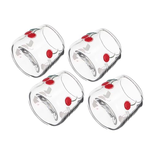 FUNOMOCYA 4 Stück Teiliges Miniatur Weingläser für Puppenhaus Charmante Kirschmuster Tassen für Küchen Dekoration Realistische Mini Glasbecher für Setups FUNOMOCYA 4 Stück Teiliges Miniatur Weingläser für Puppenhaus Charmante Kirschmuster Tassen für Küchen Dekoration Realistische Mini Glasbecher für Setups von FUNOMOCYA