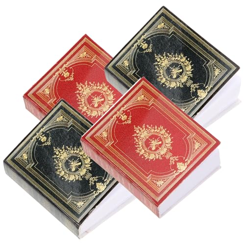 FUNOMOCYA 4 Stück Teiliges Miniaturbuch Puppenhaus Deko Miniatur Bücher Klassische Papierbücher für Miniatur Häuser Zubehör FUNOMOCYA 4 Stück Teiliges Miniaturbuch Puppenhaus Deko Miniatur Bücher Klassische Papierbücher für Miniatur Häuser Zubehör von FUNOMOCYA