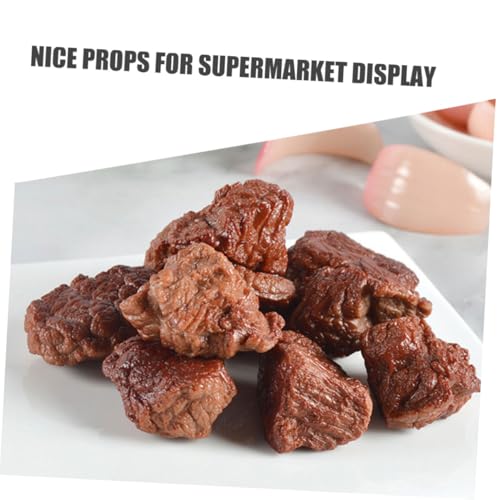 FUNOMOCYA 4 Stück Teiliges PVC Rindfleisch Modell Realistische Fleischdekoration Lebensnahes Küchen Deko Fotorequisite für Restaurant und Haushalt von FUNOMOCYA