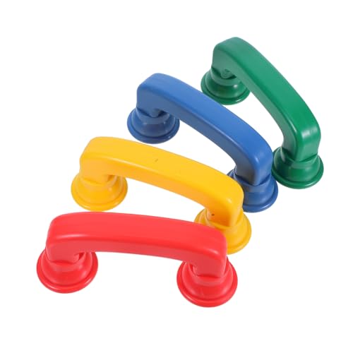 FUNOMOCYA 4 Stück Teiliges Pädagogisches Kunststoffhörerspielzeug mit Akustischem Feedback Farbiges Lernspielzeug für Kleinkinder Fördert Feinmotorik Hand Auge Koordination und Hörtraining von FUNOMOCYA