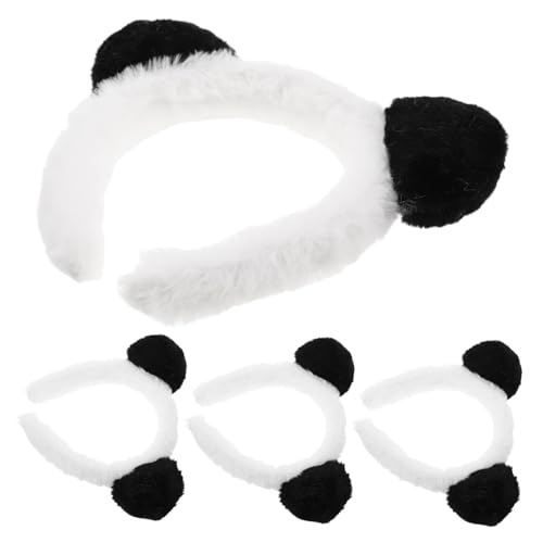 FUNOMOCYA 4 Stück Teiliges Panda-ohren Haarband Leichtes und Bequemes Cosplay Stirnband für Kostümpartys Rollenspiele und Festivals Wiederverwendbar und Einfach Kombinierbar für Mädchen von FUNOMOCYA