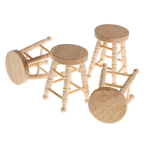 FUNOMOCYA 4 Stück Teiliges Puppenhaus Miniatur Hocker aus Naturbelassenem Holz mit Realistische Foto Dekoration Geeignet für Puppenhäuser und Kleine Landschaftsmodelle FUNOMOCYA 4 Stück Teiliges Puppenhaus Miniatur Hocker aus Naturbelassenem Holz mit Realistische Foto Dekoration Geeignet für Puppenhäuser und Kleine Landschaftsmodelle von FUNOMOCYA