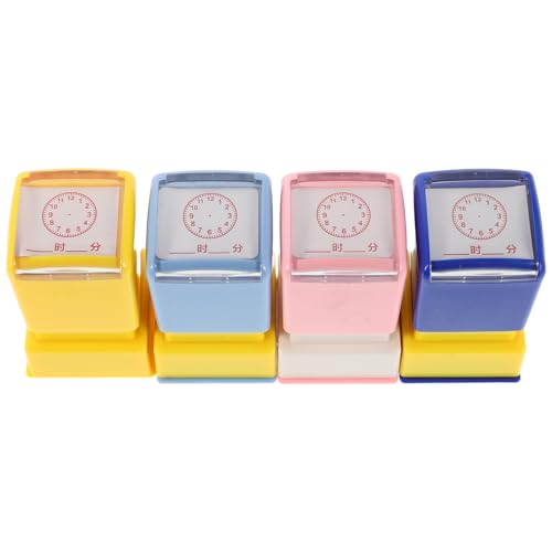 FUNOMOCYA 4 Stück Uhr Lernstempel Zeitlernhilfen für Pädagogische Spielzeuge zur Zeitwahrnehmung Tragbar und Kompakt für Einsatz im Klassenzimmer und Unterwegs FUNOMOCYA 4 Stück Uhr Lernstempel Zeitlernhilfen für Pädagogische Spielzeuge zur Zeitwahrnehmung Tragbar und Kompakt für Einsatz im Klassenzimmer und Unterwegs von FUNOMOCYA