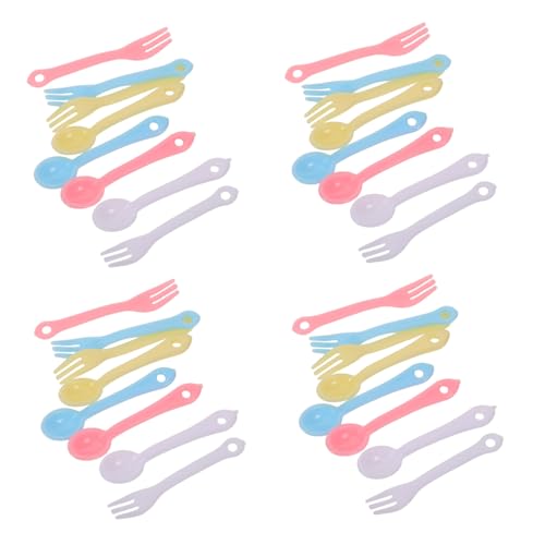 FUNOMOCYA 40 Sätze Mini Gabeln Löffel in Bunt Leicht Handlich für Puppenhaus Dekoration Kreatives und Sammler Mini Plastik Utensilien FUNOMOCYA 40 Sätze Mini Gabeln Löffel in Bunt Leicht Handlich für Puppenhaus Dekoration Kreatives und Sammler Mini Plastik Utensilien von FUNOMOCYA