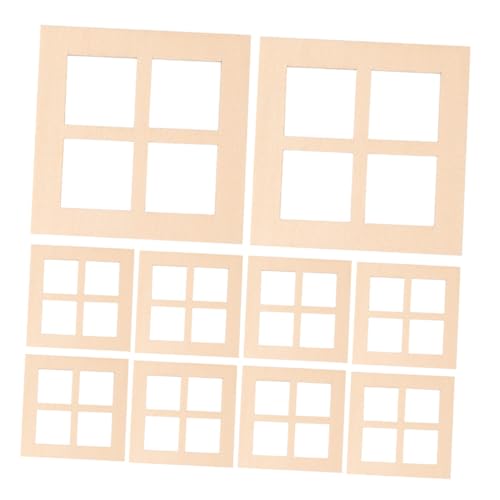 FUNOMOCYA 40 Stück Miniaturen Holzfenster Modell DIY Puppenhaus Zubehör Handgefertigte Fensterrahmen für Schlafzimmer Dekoration Einzigartiges Design für Kreative Sammler und Puppenhaus FUNOMOCYA 40 Stück Miniaturen Holzfenster Modell DIY Puppenhaus Zubehör Handgefertigte Fensterrahmen für Schlafzimmer Dekoration Einzigartiges Design für Kreative Sammler und Puppenhaus von FUNOMOCYA