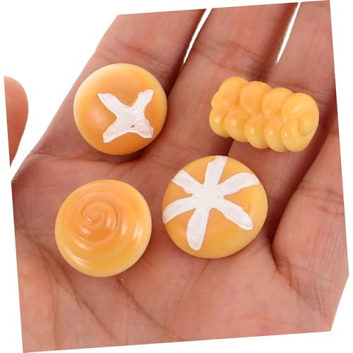 FUNOMOCYA 40 Stück Teiliges Mini Brot aus Resin Realistische Farbstabile Brotrequisiten für DIY Basteln Lebensechte Mini Bäckerei Deko Vielseitige Puppenhaus und Mikrolandschaftsdekoration von FUNOMOCYA
