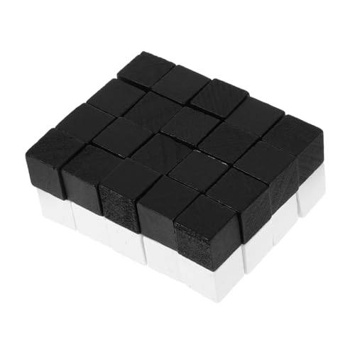 FUNOMOCYA 40 Stück Teiliges Mini Holz Schachfiguren Quadratische Spielsteine in Schwarz und Weiß Ersatz Schach und Brettspiel Figuren Tragbare Holz Schachteile für Erwachsene FUNOMOCYA 40 Stück Teiliges Mini Holz Schachfiguren Quadratische Spielsteine in Schwarz und Weiß Ersatz Schach und Brettspiel Figuren Tragbare Holz Schachteile für Erwachsene von FUNOMOCYA