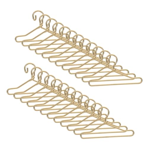 FUNOMOCYA 40 Stück Teiliges Mini Metall Kleiderbügel für Puppen Goldfarbene Miniatur Hänger Langlebig Robust für Puppenkleiderschrank zur Ordentlichen Aufbewahrung von Puppenkleidung FUNOMOCYA 40 Stück Teiliges Mini Metall Kleiderbügel für Puppen Goldfarbene Miniatur Hänger Langlebig Robust für Puppenkleiderschrank zur Ordentlichen Aufbewahrung von Puppenkleidung von FUNOMOCYA