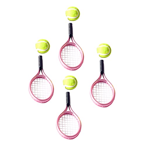 FUNOMOCYA 4er-Set Miniatur-tennisschläger-Set Dekorative Tennisschläger-Requisite Für Jungen Und Mädchen von FUNOMOCYA