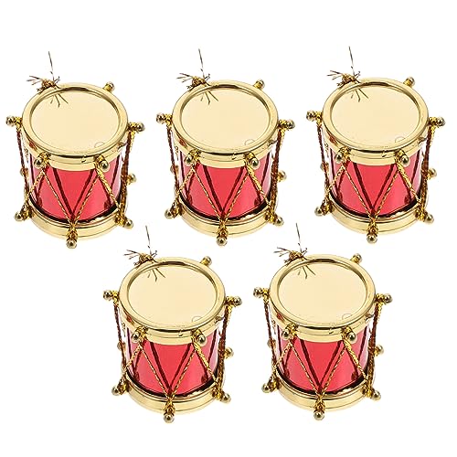 FUNOMOCYA 5 . Miniatur Schlagzeug Modell Teiliges Puppenhaus Dekoration Musikinstrument Mini Haus Ornament mit Glatter Oberfläche und Langlebigem Material für Detailreiche von FUNOMOCYA