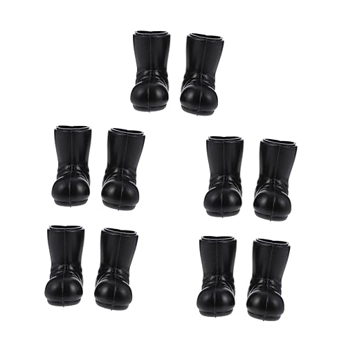 FUNOMOCYA 5 Paare Mini Weihnachtsstiefel aus Langlebige Miniatur Schuhe für Puppenhaus Dekoration Kreative Xmas Deko Figuren Zubehör für Wohn und Kinderzimmer von FUNOMOCYA