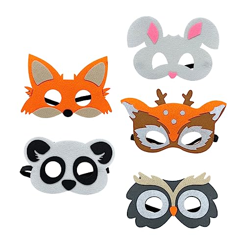 FUNOMOCYA 5 Stück Teiliges Animal Filzmasken Bunte Leichte Tiermasken für Geburtstag Halloween Cosplay Hautfreundlich Bequem Realistisch Gestaltete Waldtiere Partyzubehör FUNOMOCYA 5 Stück Teiliges Animal Filzmasken Bunte Leichte Tiermasken für Geburtstag Halloween Cosplay Hautfreundlich Bequem Realistisch Gestaltete Waldtiere Partyzubehör von FUNOMOCYA