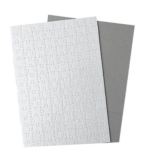FUNOMOCYA 5 Stück Teiliges Blanko Puzzle aus Papier DIY und Zeichenpuzzle Vorgefertigte Teile pro Stabile Praktische Puzzleteile zum Selbstgestalten für Erwachsene von FUNOMOCYA