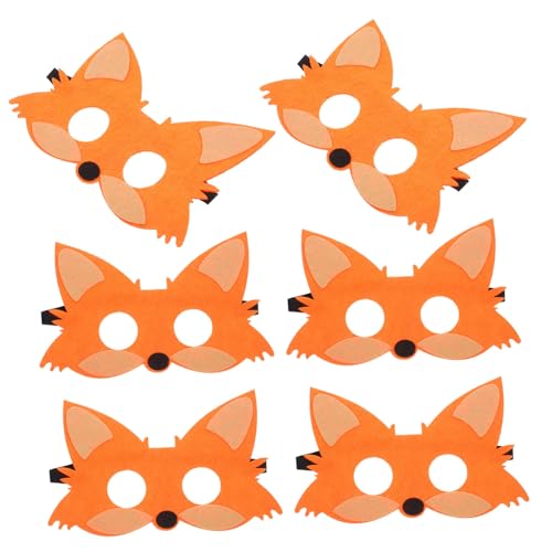 FUNOMOCYA 5 Stück Teiliges Cosplay Fuchs Halbgesichts Masken aus Filz Leichte Wiederverwendbare Halloween Tiermasken für Dekorative und Robuste Tiergesichtsmasken für Kostüm und Fest FUNOMOCYA 5 Stück Teiliges Cosplay Fuchs Halbgesichts Masken aus Filz Leichte Wiederverwendbare Halloween Tiermasken für Dekorative und Robuste Tiergesichtsmasken für Kostüm und Fest von FUNOMOCYA