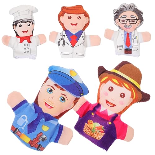 FUNOMOCYA 5 Stück Teiliges Fingerpuppen Berufe Fingerpuppe Handpuppe für Rollenspiele Storytelling Party Interaktives Lernspielzeug für Erwachsene FUNOMOCYA 5 Stück Teiliges Fingerpuppen Berufe Fingerpuppe Handpuppe für Rollenspiele Storytelling Party Interaktives Lernspielzeug für Erwachsene von FUNOMOCYA