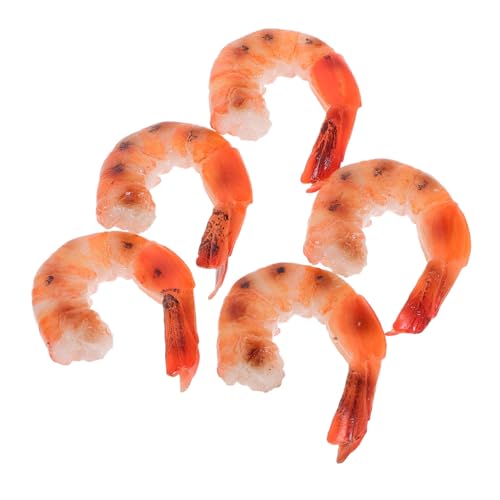 FUNOMOCYA 5 Stück Teiliges Künstliche Garnelen aus PVC Realistisch Gekochte Nachbildung Langlebige Fake Food Deko für Küche Schaufenster Restaurant und Party Einfach Platzierbar und FUNOMOCYA 5 Stück Teiliges Künstliche Garnelen aus PVC Realistisch Gekochte Nachbildung Langlebige Fake Food Deko für Küche Schaufenster Restaurant und Party Einfach Platzierbar und von FUNOMOCYA