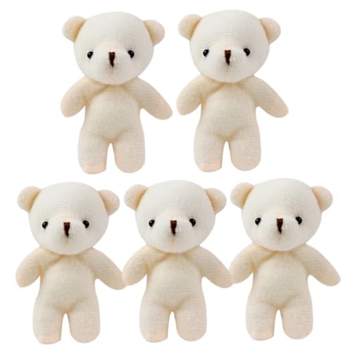 FUNOMOCYA 5 Stück Teiliges Mini Bär Stofftier Weiche Cartoon Bärenpuppe Miniatur DIY Anhänger Leichtes Plüschspielzeug als Hochzeits und Party Gastgeschenk Tragbar und Langlebig FUNOMOCYA 5 Stück Teiliges Mini Bär Stofftier Weiche Cartoon Bärenpuppe Miniatur DIY Anhänger Leichtes Plüschspielzeug als Hochzeits und Party Gastgeschenk Tragbar und Langlebig von FUNOMOCYA