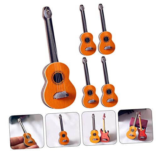 FUNOMOCYA 5 Stück Teiliges Mini Gitarrenmodell Puppenhaus Dekoration Musikinstrument für Realistische Klassische Gitarre Zubehör FUNOMOCYA 5 Stück Teiliges Mini Gitarrenmodell Puppenhaus Dekoration Musikinstrument für Realistische Klassische Gitarre Zubehör von FUNOMOCYA
