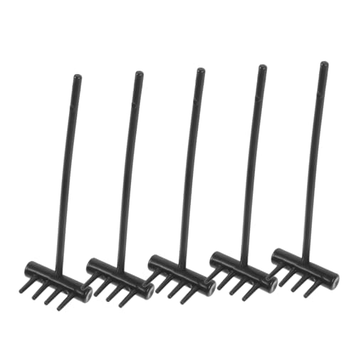 FUNOMOCYA 5 Stück Teiliges Mini Sandrechen aus Kunststoff Tragbare Gartenwerkzeuge für Sandkästen Glatte Oberfläche Langlebig und Hautfreundlich für Zen Garten DIY Sandtablett Dekoration von FUNOMOCYA