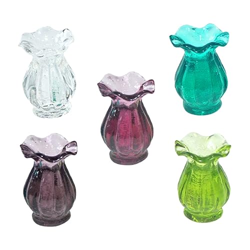 FUNOMOCYA 5 Stück Teiliges Miniatur Vase Modell Imitation Glasvase Mini Simulation Dekorative Puppenhaus Deko Kleine Vasen Tischdeko für Miniaturlandschaften und Puppenhaus Wohnzimmer FUNOMOCYA 5 Stück Teiliges Miniatur Vase Modell Imitation Glasvase Mini Simulation Dekorative Puppenhaus Deko Kleine Vasen Tischdeko für Miniaturlandschaften und Puppenhaus Wohnzimmer von FUNOMOCYA