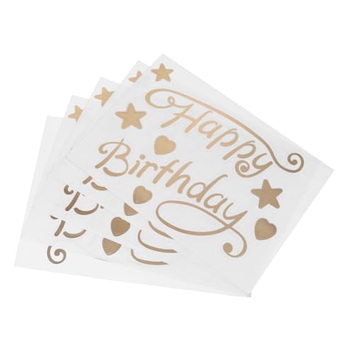 FUNOMOCYA 5 Stück Teiliges Party Deko Transparente DIY Ballon Aufkleber Selbstklebend Goldene Happy Birthday Sticker für Geburtstagsfeier Langlebige Geburtstagsdeko für Jungen und Mädchen FUNOMOCYA 5 Stück Teiliges Party Deko Transparente DIY Ballon Aufkleber Selbstklebend Goldene Happy Birthday Sticker für Geburtstagsfeier Langlebige Geburtstagsdeko für Jungen und Mädchen von FUNOMOCYA